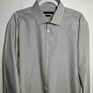 John Varvatos * USA Button Dress Shirt Size L or 17/32-33 Slim Fit